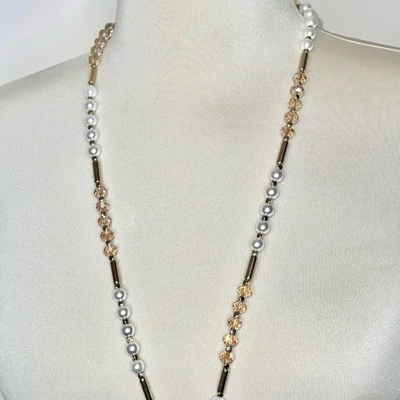 Boho Beaded Pearl Tassel Necklace - Picture 10 of 12